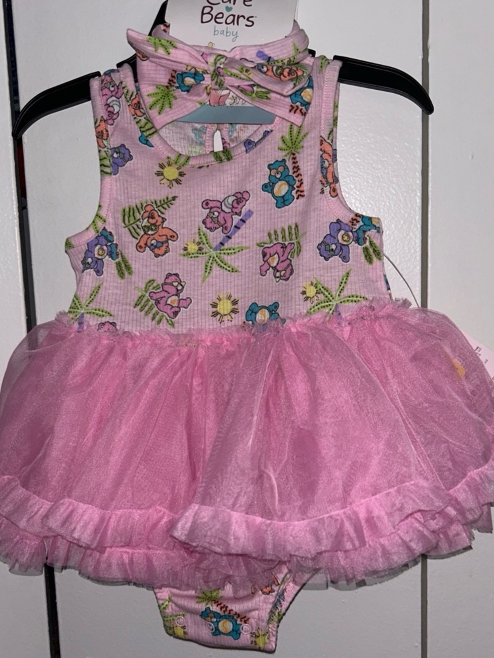Care Bears Pink Tulle Tutu One-Piece Dress with Character Print